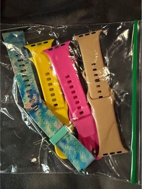 Colorful Silicone Replacement Watch Bands - Set of 4
